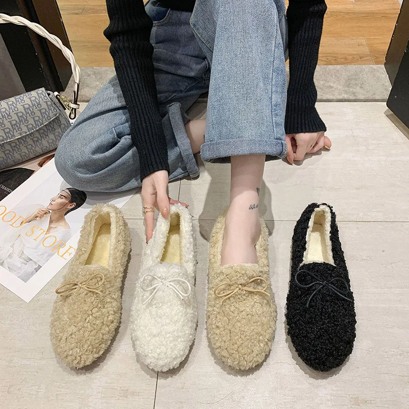 New Women Flats Shoes Hand Made Winter 