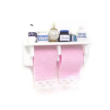 

Doll House Model Accessories Mini Exquisite Simulation Bathroom Detergent Frame Rack 19QF