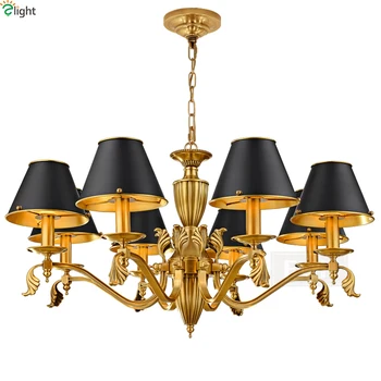 

Modern Lustre Copper Led Pendant Chandeliers Lamp Novelty Brass Dining Room Led Chandelier Lighting Led Hanging Lights Fixtures
