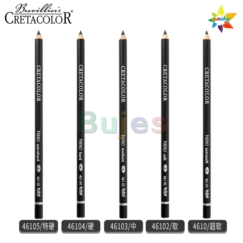 Original Cretacolor Oil based carbon pen Bright black Oily water-proof carbon pen sketch painting soft medium hard Art supplies