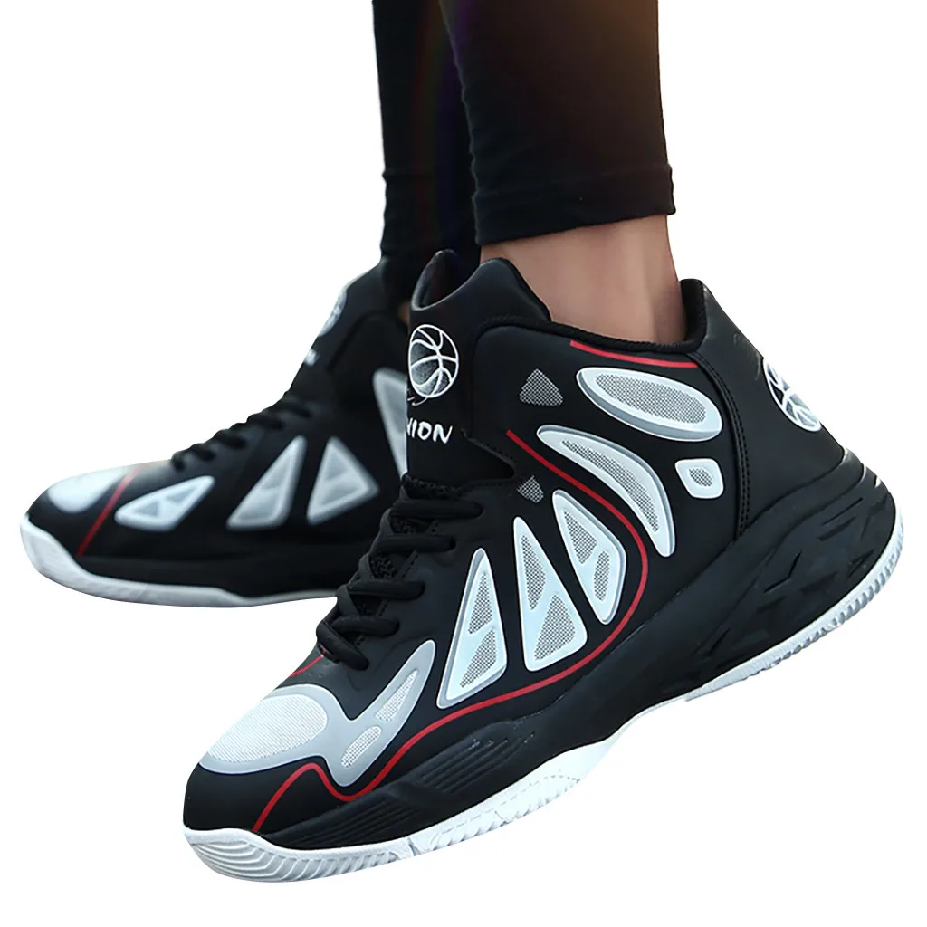 Модная обувь на платформе; цвет черный, белый; мужские повседневные кроссовки на шнуровке; дышащая легкая обувь для бега