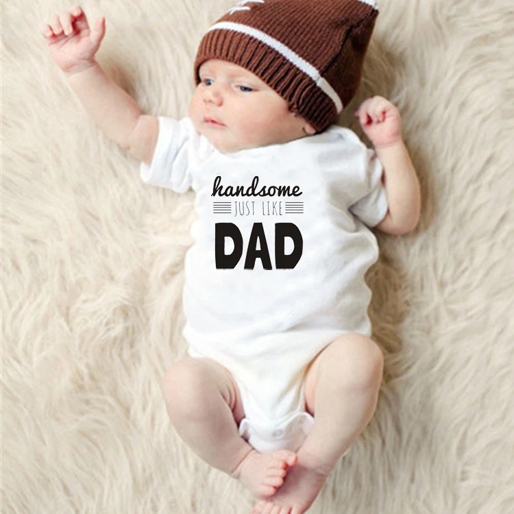 Одежда для новорожденных с надписью «Dad»; цельнокроеные детские комбинезоны; одежда для малышей; одежда для маленьких мальчиков; спортивный костюм