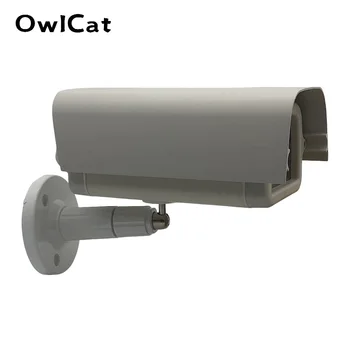 

Indoor Outdoor Aluminum/Plastic House CCTV Camera Housing Protect Case w/ brakit Plastic Bracket for Video Surveillance Cameras