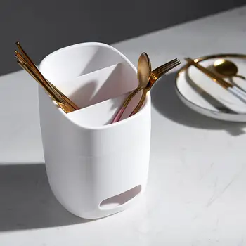 

2020 New Kitchen Chopsticks Tube With Diatom Mud Three Compartments Absorbent Quick Drying Mould Proof Tableware Cage Tube