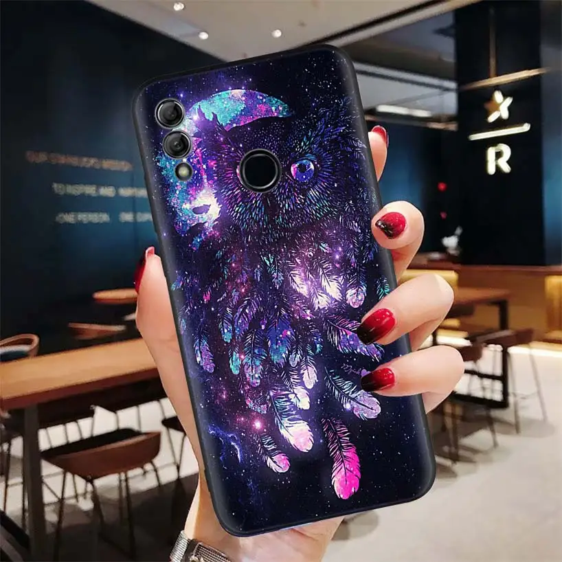 Волшебный с изображением лисенка, кран сова черный чехол для huawei Y9 Y5 Y6 Y7 Honor 10 9 Lite 9X8X8 S 8A фотоаппаратов моментальной печати 7S 7A 10i 20i V20 для телефона с бумажником и Ca - Цвет: BD055-6