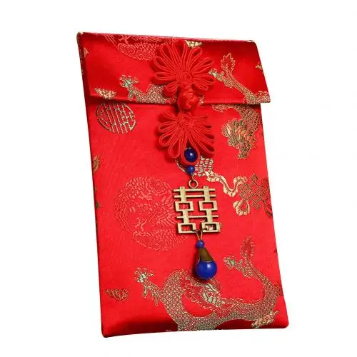 Dragon Phoenix Красный конверт в китайском стиле, карман для денег, новогодний свадебный подарок, свадебные принадлежности, Подарочная сумка, праздничные красные конверты - Цвет: Dragon Phoenix