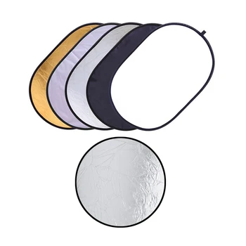 

90x120cm 5 in 1 Photography Studio Photo Oval Collapsible Light Reflector Handhold Portable Photo Disc