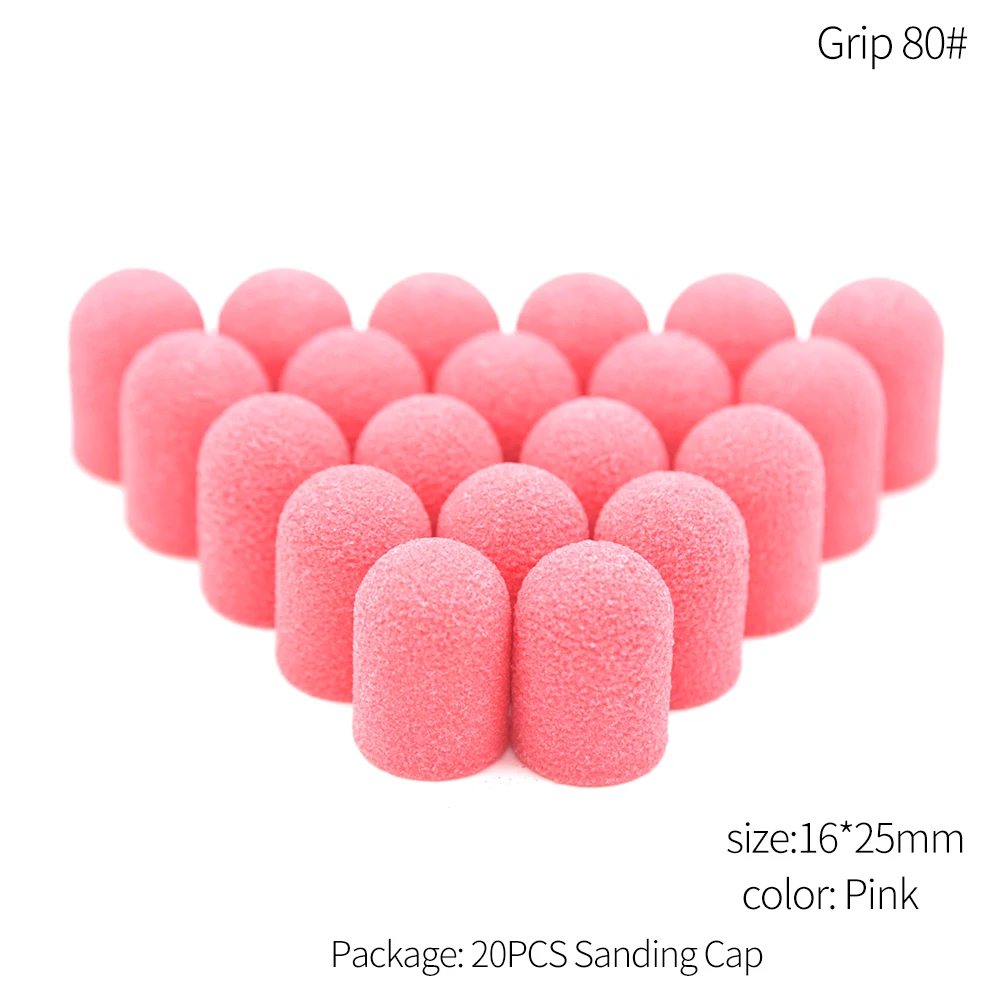 20 шт. 8" /120"/15" /180"/24" шлифовальные ленты для ногтей для удаления гель-лака сверла для ногтей аппарат для маникюра пилочки для ногтей - Цвет: 2 pink 80