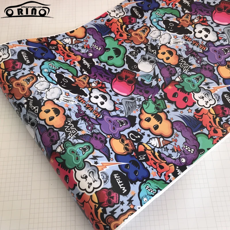 Cartoon JDM Sticker Bomb Vinyl Wrap-2