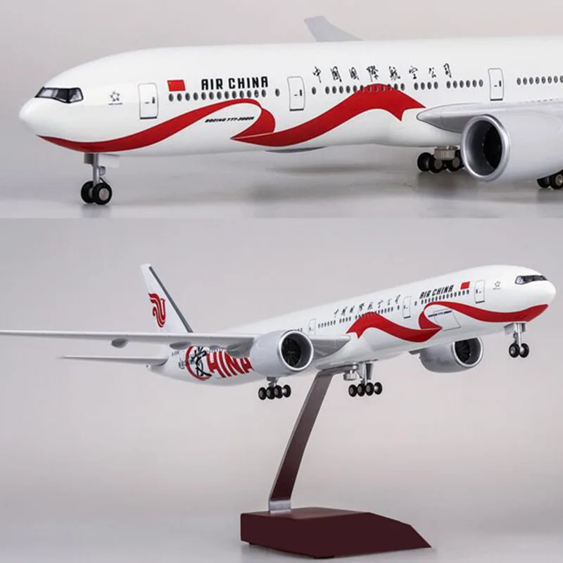 47 см 1/157 самолет Boeing 777 B777 Dreamliner авиация Китай Модель самолетов игрушка W свет и колесо литье под давлением пластик Смола самолет