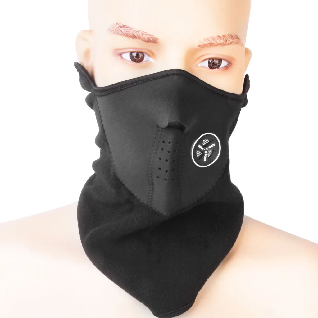 Fashionable Winter Neck Warm Face Ears Nose Protection Mask Veil for Fishing Biking Skiing Hiking Face Mask Black