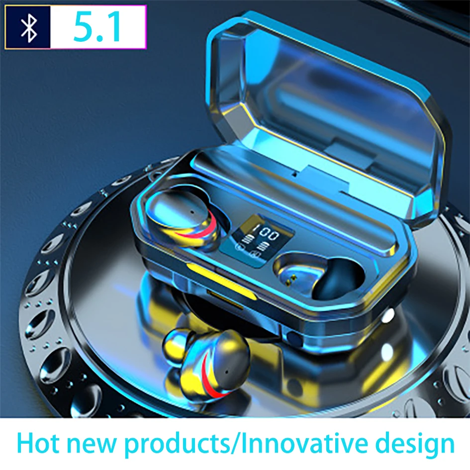 

M15 TWS Bluetooth V5.1 Earphone Wireless Headphones Waterproof Sports Stereo Wireless Earphones Touch Bass Headset Mini Earbuds