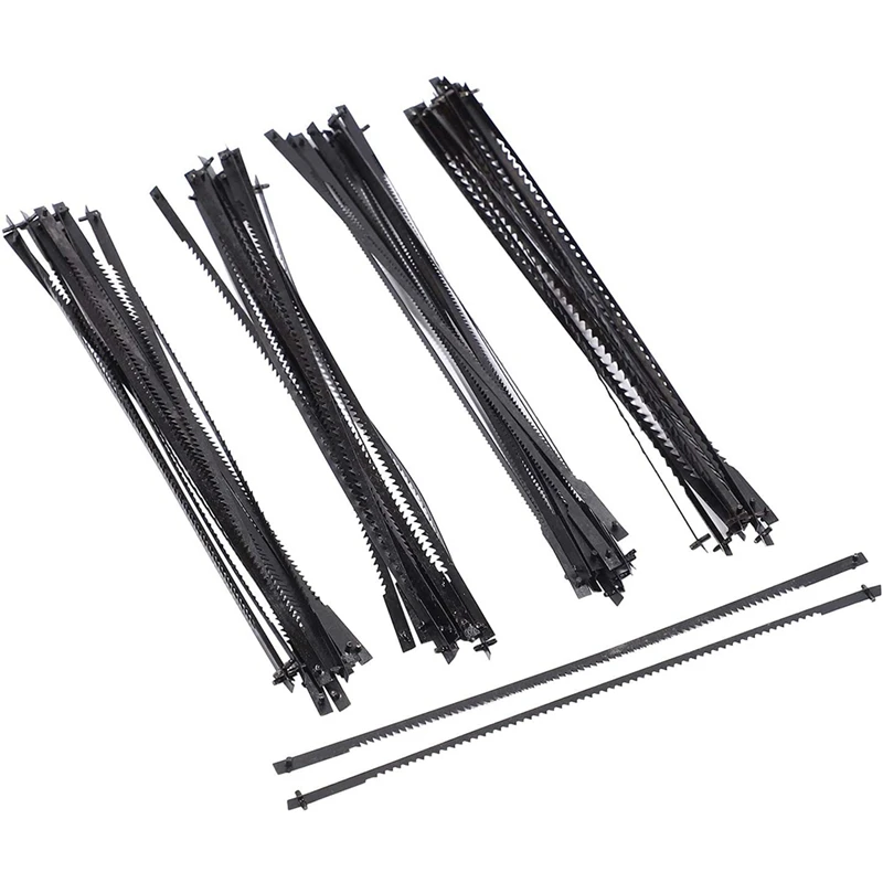 Scroll Saw Blades 12Pcs 5 Inch Pinned Scroll Saw Blades TPI 10/15/18/24 Power Tools Accessories for Woodworking for DIYers