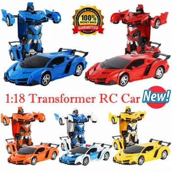

Transformer RC Car Radio Remote Control Transforming Robot Kids Xmas Gifts Toy