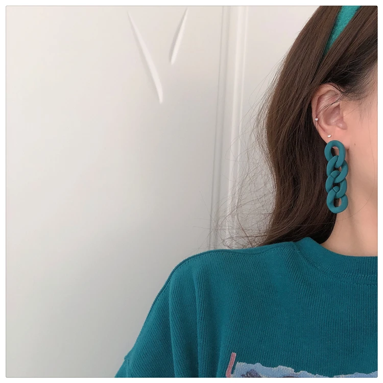 WYBU Super Beautiful Lake Blue Earrings Ins Popular Earrings for Women 2021 New Design Ear Drop Jewelry