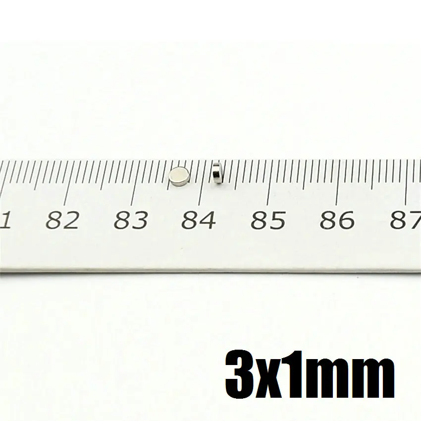 100pcs Ímãs Precisão 3x1 1 3 Minúsculo Micro Disco Diâmetro mm de Espessura mm Ímanes de Neodímio Sensor Eletrônico mini Magnetismo