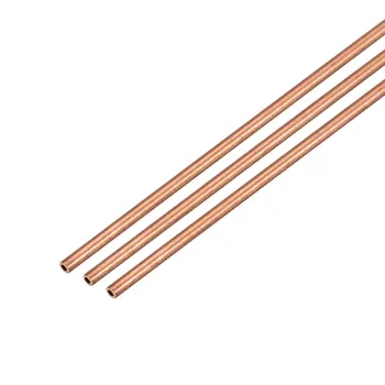 

uxcell 3Pcs Copper Round Tube Pipe 1.5mm Outside Diameter X 1mm Inside Diameter 500mm Long Seamless Round Tube Durable