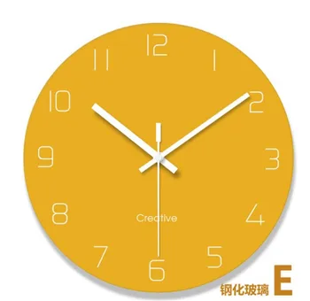 

Wall Clock Living Room Modern Creative Fashion Round Bedroom Mute Battery Simple Decorative Wall Clock 60w119
