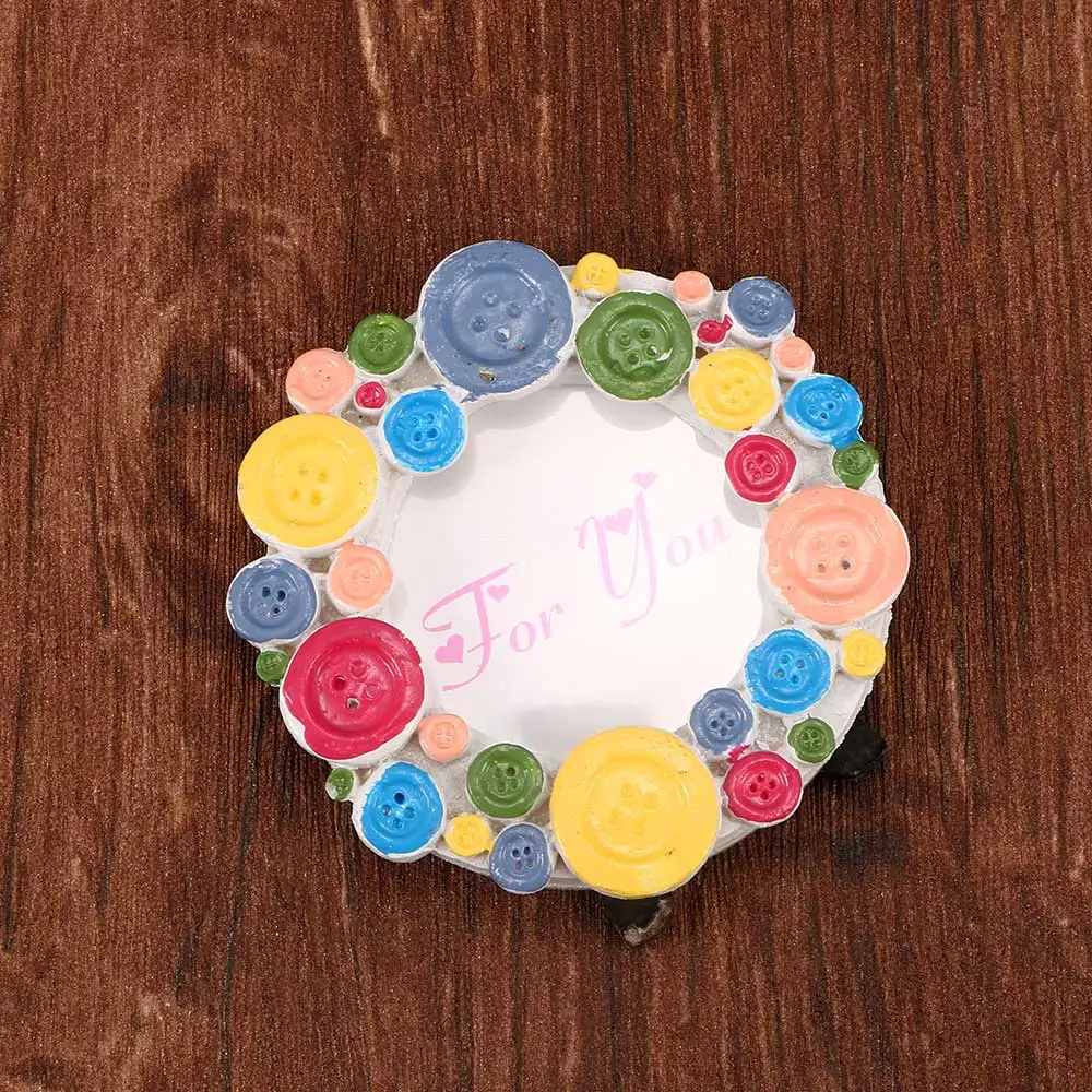 Lovely Mini Rainbow Button Resin Photo Frame Wedding Decoration Baby Shower Personality Gift Birthday Supplies 1 Pcs | Дом и сад