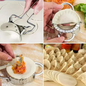 

Stainless Steel Dumpling Maker Dough Cutter Pie Stuffing Pick Cooking Manual Mould Maker Dumpling Tools Dumpling Kitchen