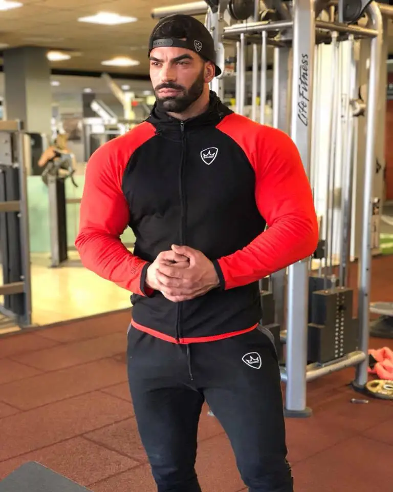 

New Style Muscle Fitness Brothers MEN'S Cardigan Coat Slim Fit Running Sports Zipper Sports Clothing