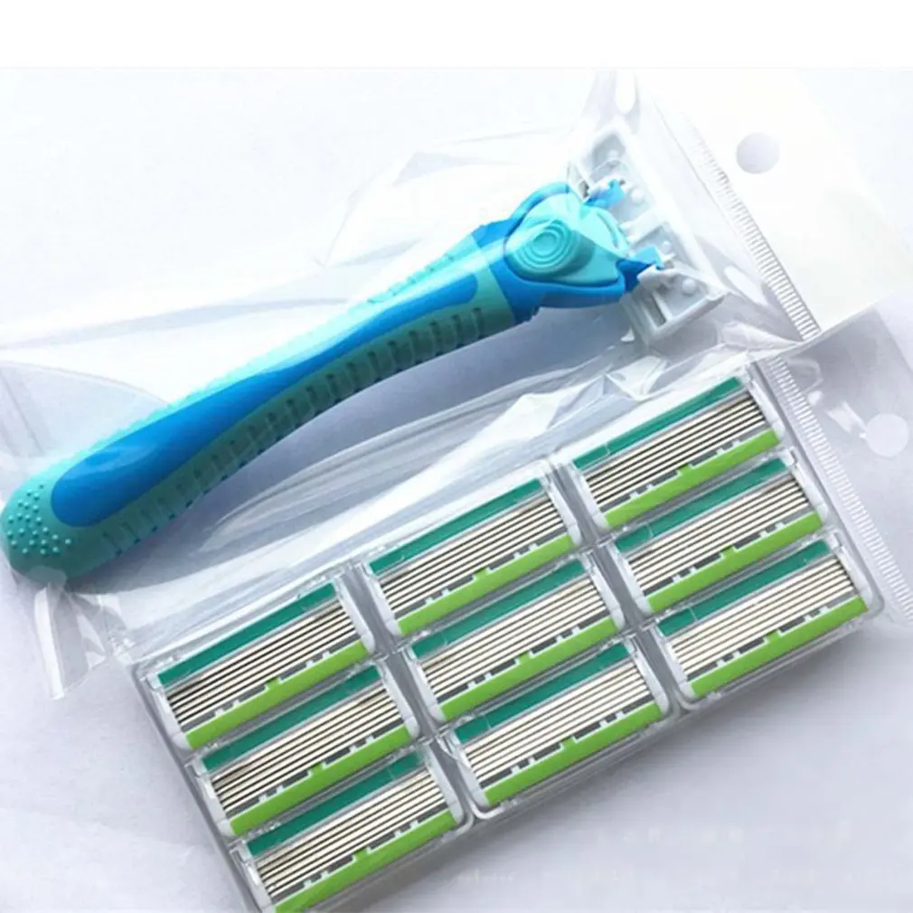 

Stainless Steel 6-layer Razor Ladies Manual Hair Removal Shaving Blades Rechargeable Body Shaving Machine