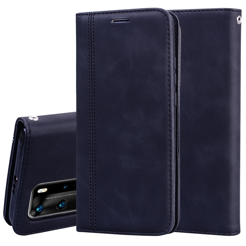 

Leather on Huawei P30 lite case for Huawei P40 Pro Lite Y6p P smart Z case Luxury shockproof Cover Suitable for men and women