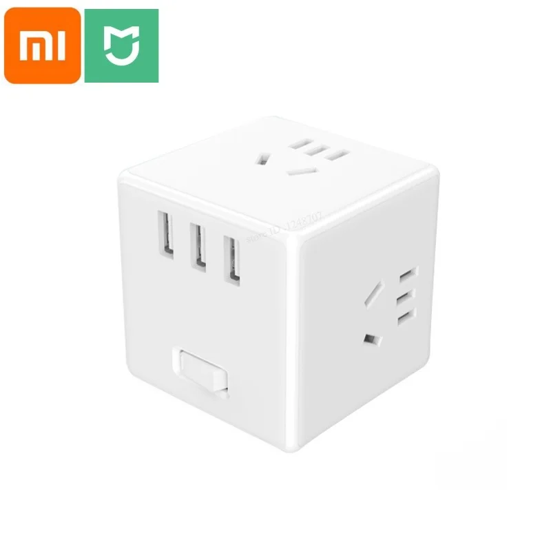 Оригинальное зарядное устройство Xiaomi Mijia 2 в 1 адаптер для удлинителя питания с 6
