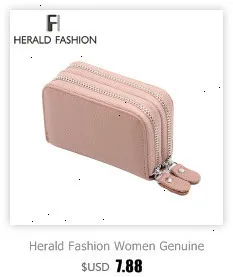 Матовый короткий клатч из искусственной кожи на застежке-молнии, 3 сложения, кошелек для монет, маленькие кошельки, держатель для карт, carteira feminina, сумочка Herald Fashion