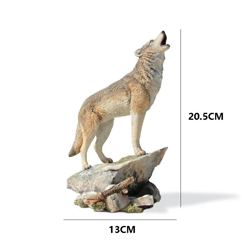 Wolf Art Collection Simulation Animal Model Wolf Decoration Home Resin Crafts Figurines Miniatures Decoration Crafts Accessories