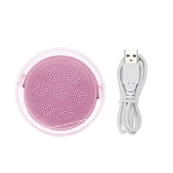 pink Электрическая кисть для очистки дица силиконовый ультразвуковое устройство для очистки пор прибор для ухода за кожей мягкий глубокая очистка лица Красота щетки для мытья - Цвет: pink