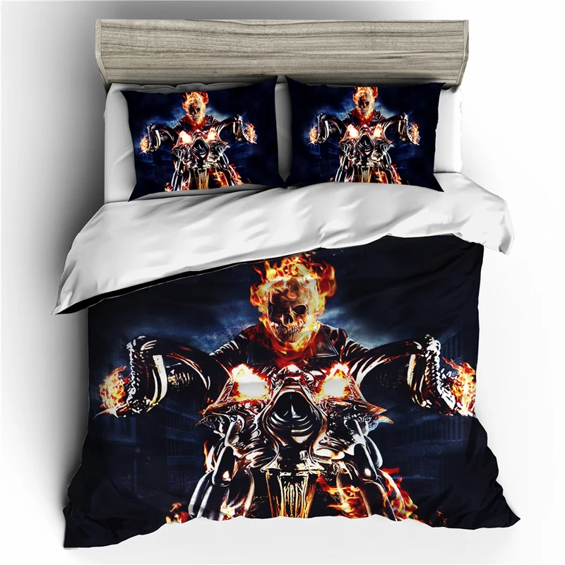 Ghost Rider, 3D комплект постельного белья, духи мести, пододеяльники, постельный комплект, одеяло, Комплект постельного белья, постельное белье(без простыни
