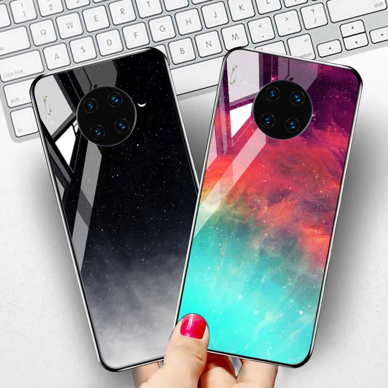 Funda de vidrio templado para Huawei Y9A, Fundas de lujo para Huawei