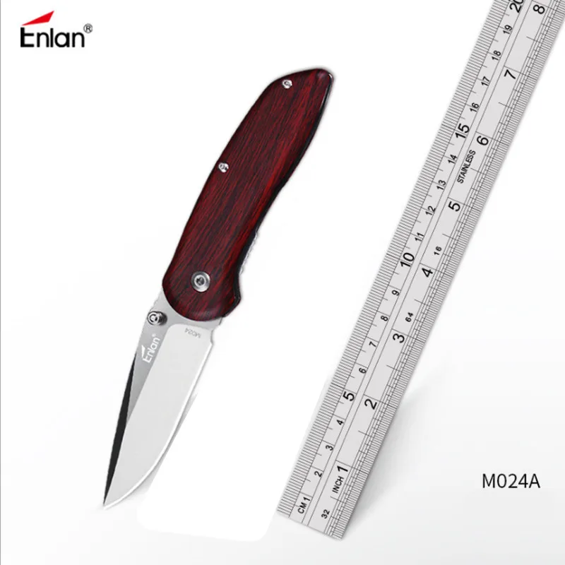 Enlan M024 8CR13Mov лезвие G10 или деревянная ручка для отдыха на природе, охоты, выживания, EDC, ножи для дайвинга, Мультитулы - Цвет: 024A