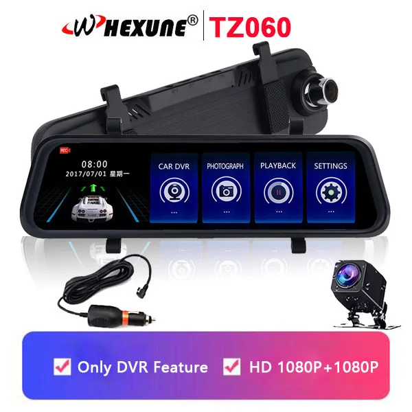TZ060D WHEXUNE 4G Android 8,1 ADAS 1" камера заднего вида медиа видеорегистратор Автомобильный видеорегистратор dashcam gps навигация 1080P wifi - Название цвета: TZ060D
