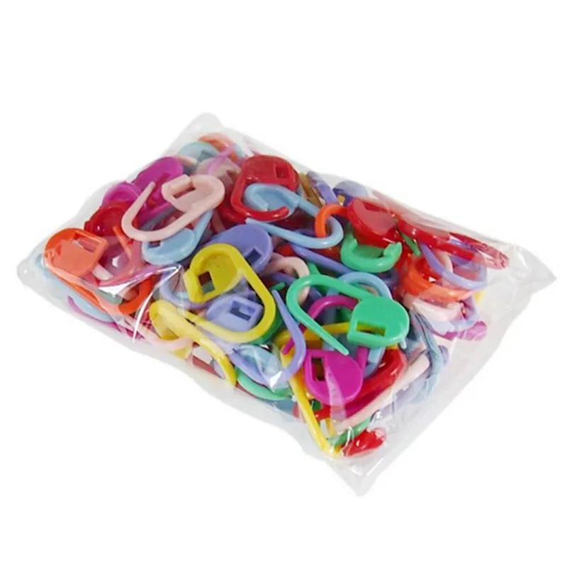 50 Pcs/Set Knitting Crochet Locking Stitch Needle Clip Markers Holder Tool Plastic