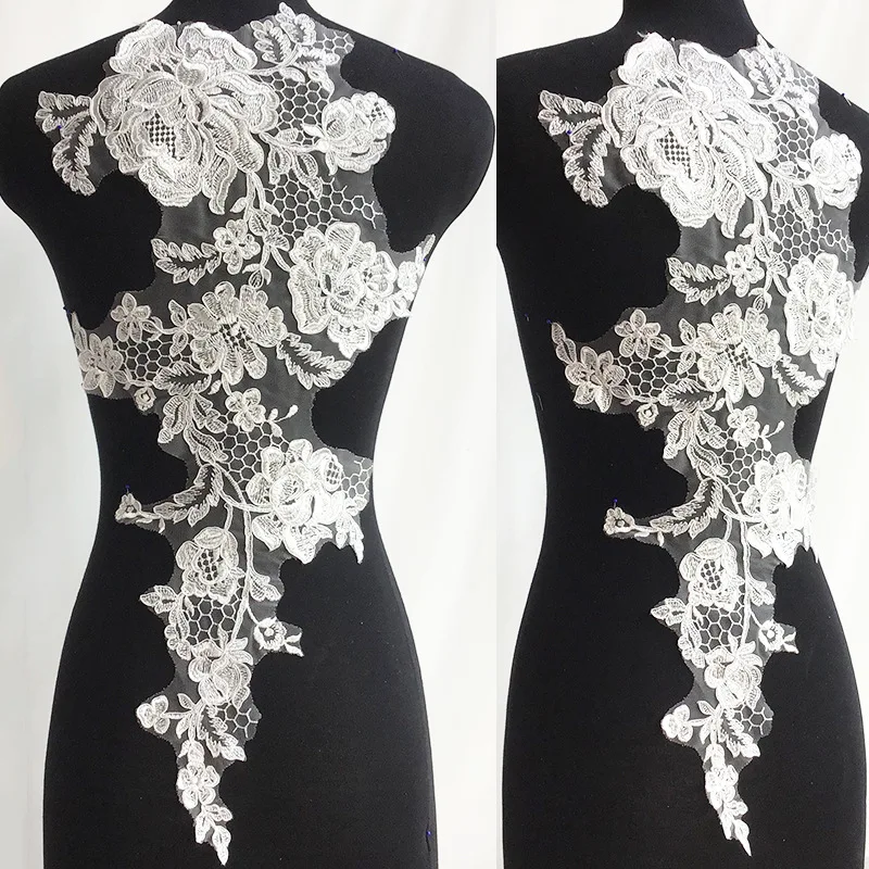 1Piece / Lot Ivory White Wedding Patch Lace Applique Dress Veil DIY Accessories RS2728 | Дом и сад