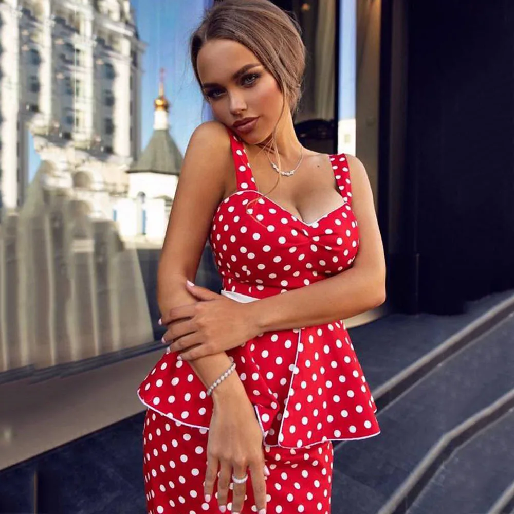 Новая мода, женское платье, офисное, женское, гофрированное, в горошек, камзол, платье, элегантное вечернее платье в стиле знаменитостей