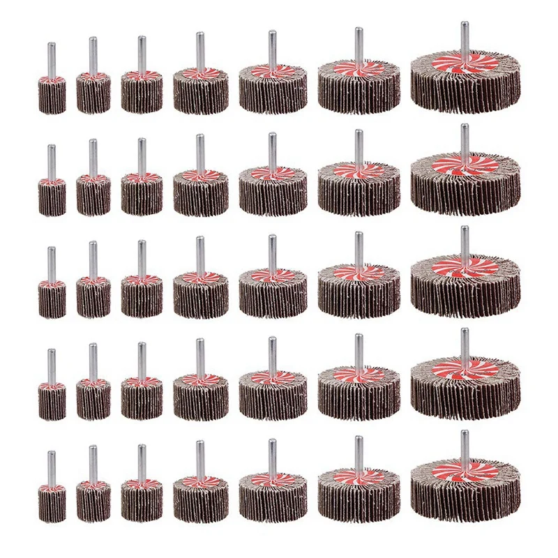 

35Pcs Grinding Wheel Sanding Paper Flip Wheel for Rotating Tools Shutter Polishing Wheel for Dremel Tools (80 Mesh)