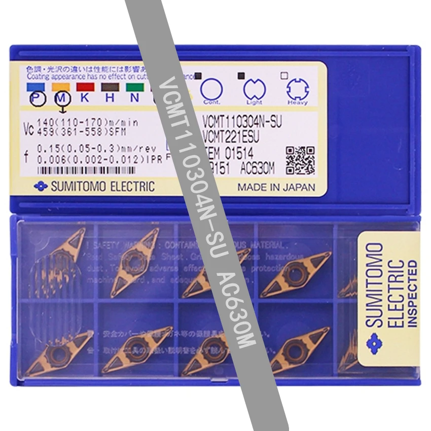 Оптический Кливер Sumitomo VCMT110302N-SU AC630M VCMT220.5ESU AC630M/VCMT110304N-SU AC630M VCMT221ESU AC630M ЧПУ твердосплавные пластины 10 шт