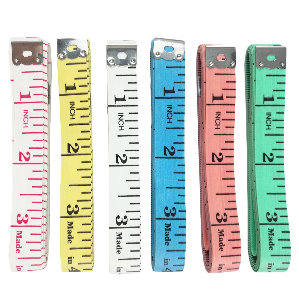 6PCS Soft Tape Measures Double-scale 60-inch/150cm 1/2-inch Wide