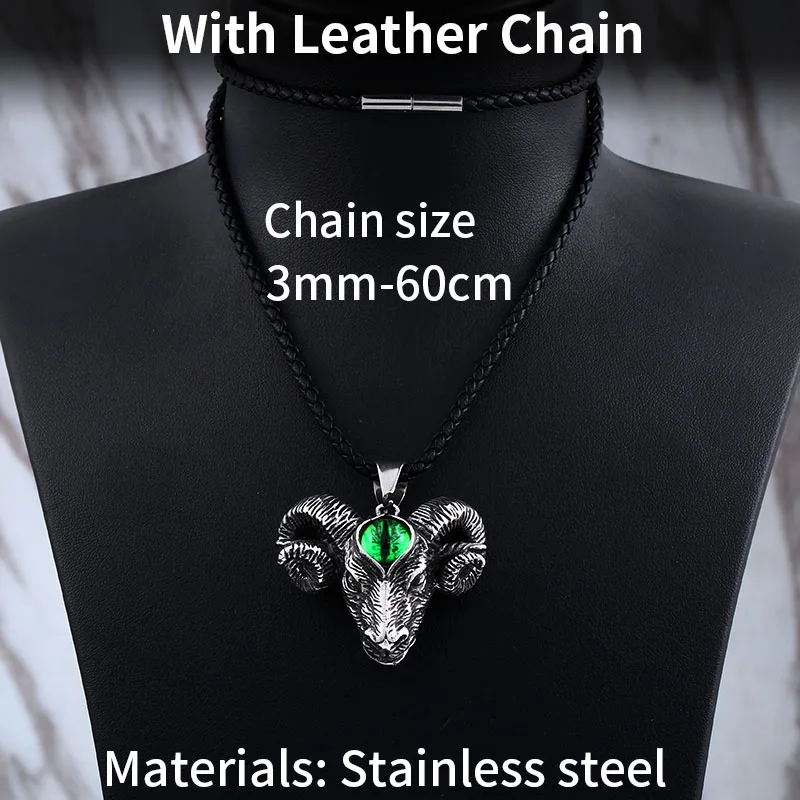 pendant with leather Стальной солдат, высокое качество, нержавеющая сталь, животное, кулон, антикварное мужское ожерелье, Викинг, колье, ювелирные изделия - Окраска металла: pendant with leather