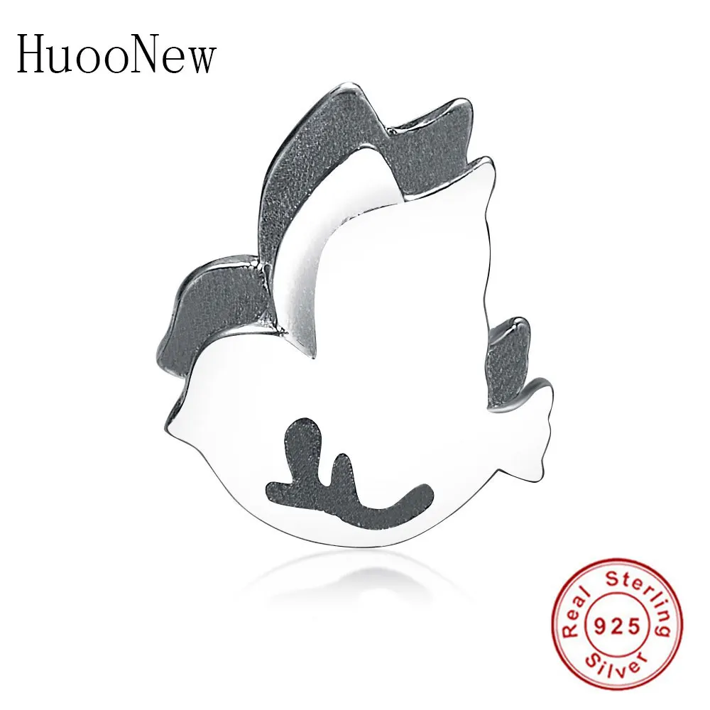 HuooNew Fit оригинальные Пандора амулеты Браслеты 925 пробы серебряные животные мир