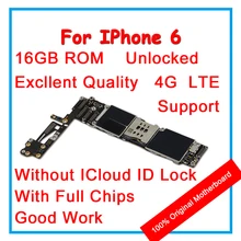 Разблокированная оригинальная материнская плата для iPhone 6 4G LTE 16GB Материнская плата с чипами IOS логическая плата без ICloud ID Lock