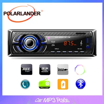 

1 DIN RK-523 Car Stereo Audio MP3 Player FM Function Black 4 speakers DC12V Bluetooth Automobile Support USB / SD / Card Reader
