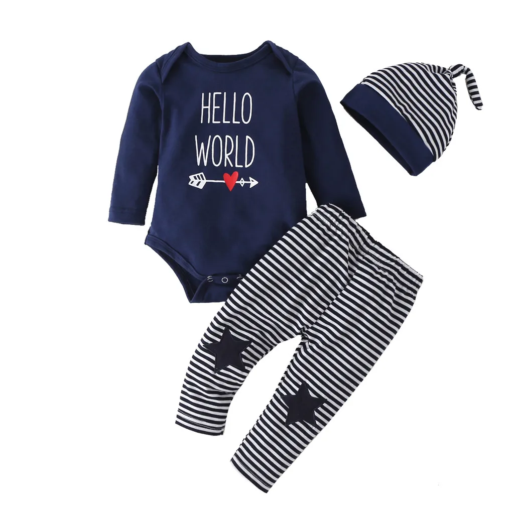 2020 Модный комбинезон для новорожденных младенцев мальчиков девочек с принтом