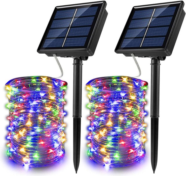 Solar String Fairy Lights Waterproof Outdoor Garland Solar Power Lamp Christmas Lights For Garden Decoration 8 Modes