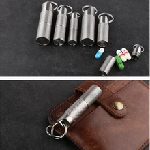 Титановый EDC чехол для таблеток, водонепроницаемый контейнер, бак для выживания на открытом воздухе, многофункциональная бутылка для хранения, аварийный дорожный набор, инструмент