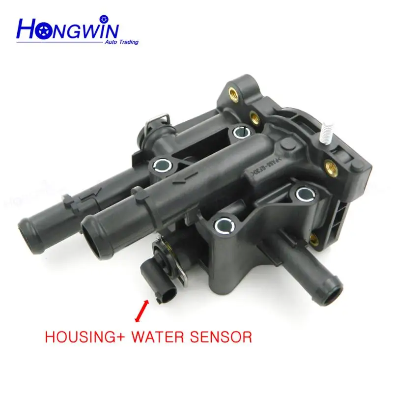 OE Quality PA66GF30 Engine Cooling Thermostat Housing Cover+Water