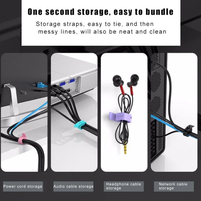 5 шт силиконовый USB кабель держатель для наушников данных зарядный органайзер для кабеля ремень WIF66